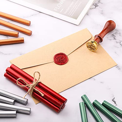 16Pcs Christmas Sealing Wax Sticks for Wax Seal Stamp (16 Count)