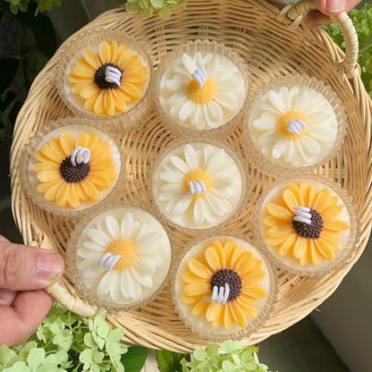 2PCS 3D Flower Candle Making Molds Moldes de Silicona para Velas (2 Count)