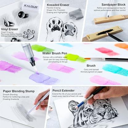 206 Drawing Set Sketching Kit (206 Count)