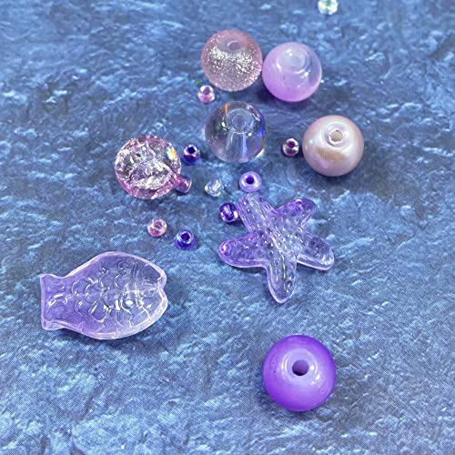 Assorted Glass Resin Beads Multi Size Colors Smooth Cracked Gravel Millet Spacer Beads for Bracelets Necklace Earring DIY Jewelry Making Craft