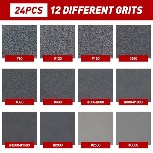 24 PCS Sanding Sponge Block 80 (24 Count)