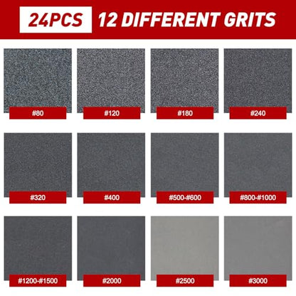 24 PCS Sanding Sponge Block 500 (24 Count)