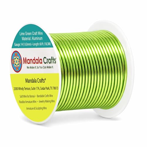 14 Gauge Lime Green Anodized Aluminum Craft Wire