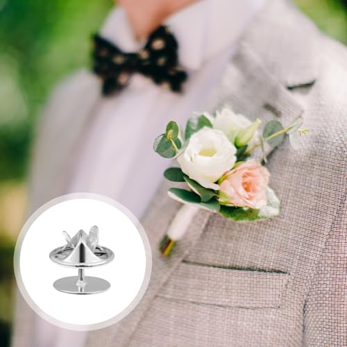 50 Pairs Silver Metal Pin Backs