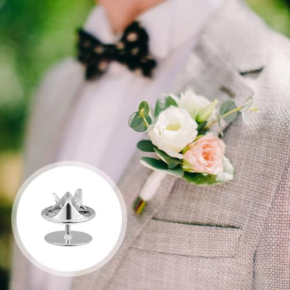 50 Pairs Silver Metal Pin Backs