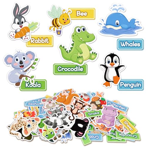 90 Pcs Wild & Farm Animals Felt Board Story Pieces Set for Toddlers (90 Count)