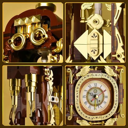 Retro Clock Building Set for Adults (879 Count)