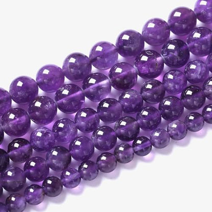 32pcs 12mm AAA Natural Amethyst Beads Crystal Energy Healing Power Stone Beadsfor Jewelry Making DIY Bracelet Necklace Accessories 15"