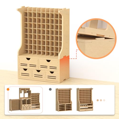 Large Capacity Plastic Model Tool Storage Paint Rack