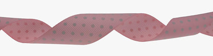 Polka Dot Grosgrain Ribbon 25 Yard Each Roll 100% Polyester (1", Pink) - Crafty Corner