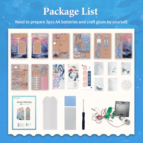 Book Nook Kit DIY Miniature House Wooden 3D Puzzle (282 Count)
