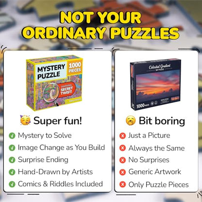 Jigsaw Puzzles 1000 Pieces with Storytelling Comics (1000 Count)