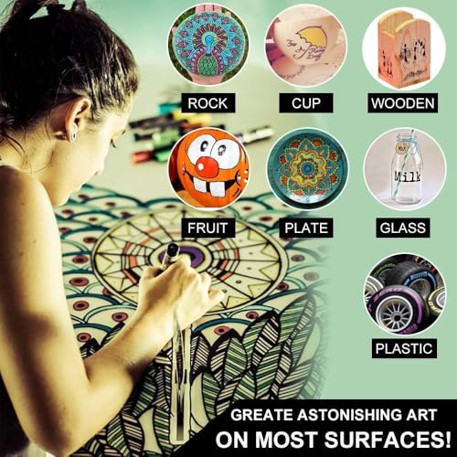 112Pcs Acrylic Paint Markers (112 Count)