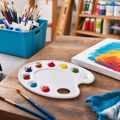 4Pack Paint Tray Palettes with Thumb Hole for Kids (4 Count)