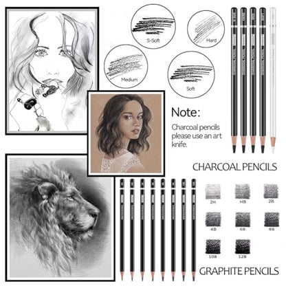 Drawing Sketching Pencil Set (22 Count)