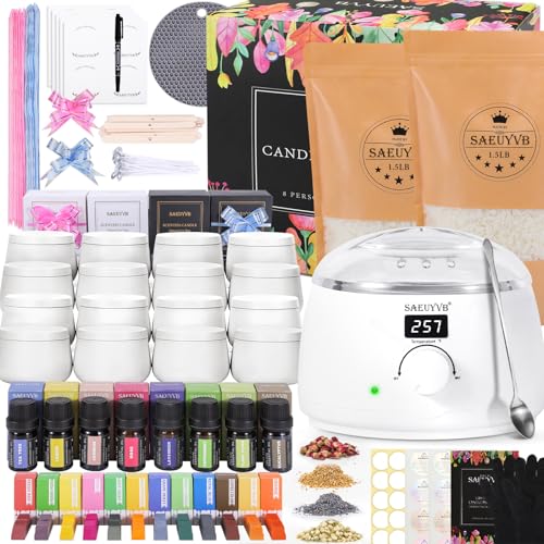Candle Making Kit for Adults with Electric Wax Melting Pot
