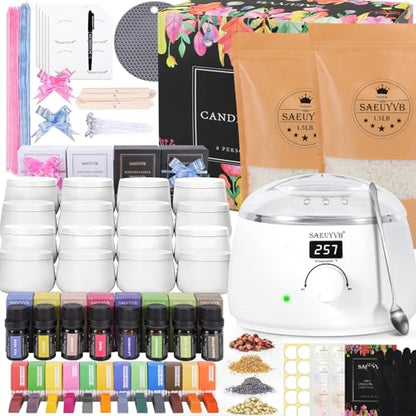 Candle Making Kit for Adults with Electric Wax Melting Pot
