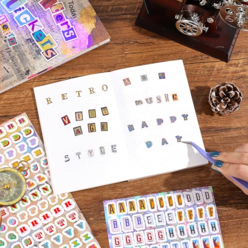 2600+ Pcs Retro Alphabet Sticker Book
