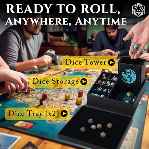 All-in-One Game Roamer - Dice Tray & Tower for DND and RPG