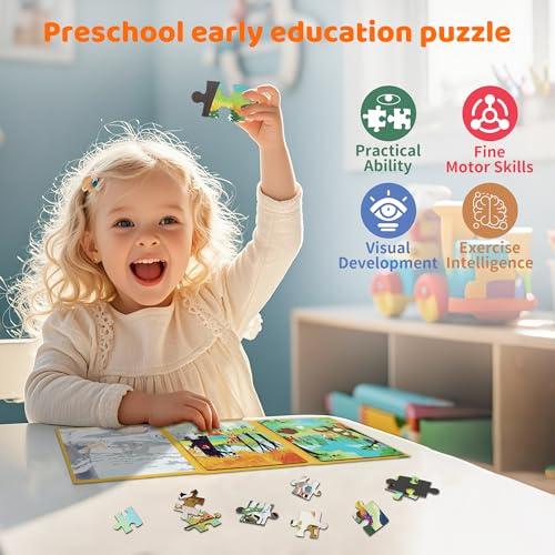 Magnetic Puzzles for Toddlers 3 (60 Count)