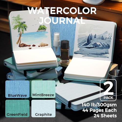 Hot Press Watercolor Journal 2 Pack (96 Count)
