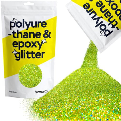 Resin Glitter Lime Green Holographic 100g Microfine (3.5274 Ounce)