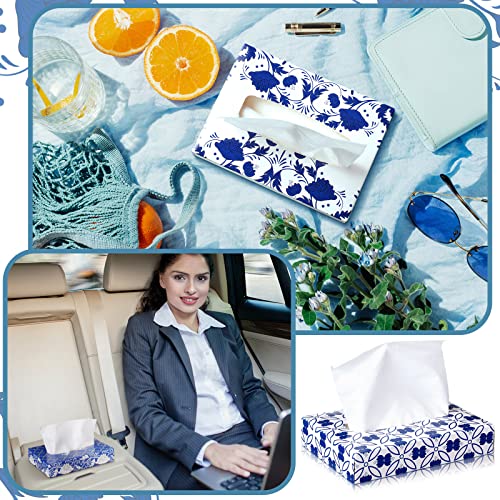24 Packs 960 Sheets Tissue Cube Car Facial Boxes Disposable Facial Travel Tissues Holder for Car 2 Ply 40 Sheets for Household Kitchen School Bathroom (960 Count)
