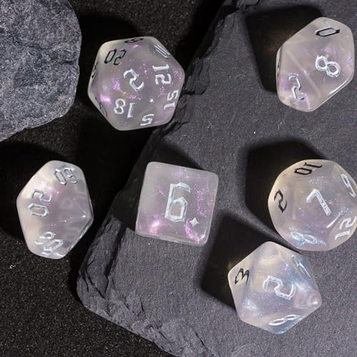 DND Dice Set D&D Polyhedral Dice with Die Bag (7 Count)