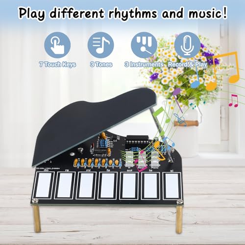 7 Key Electronic Piano Soldering Practice Kit for Teens & Students