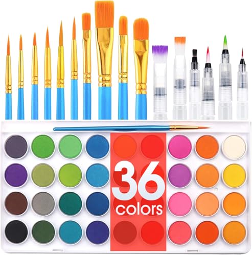 36 Colors Watercolor Paint Set