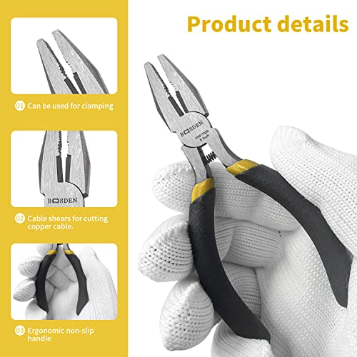 Mini Linesman Pliers with Wire Cutter 5 Inch 5 Pack (5 Count)