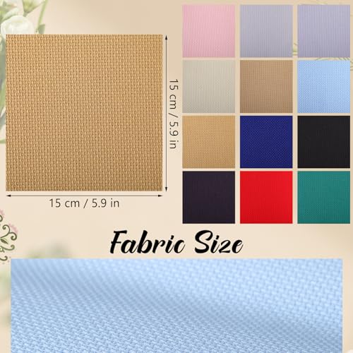 12 Pcs 14 Count Cotton Aida Cloth (12 Count)