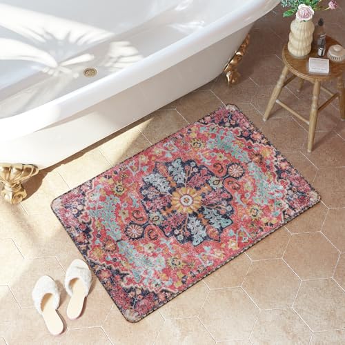 Bohemian Floral Medallion Area Rug