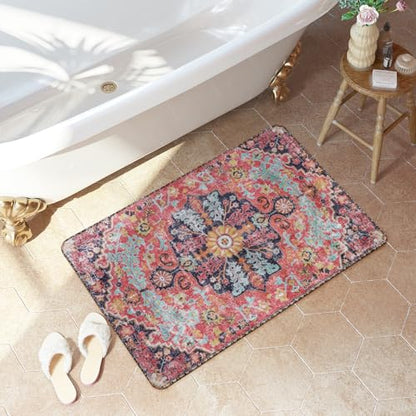 Bohemian Floral Medallion Area Rug