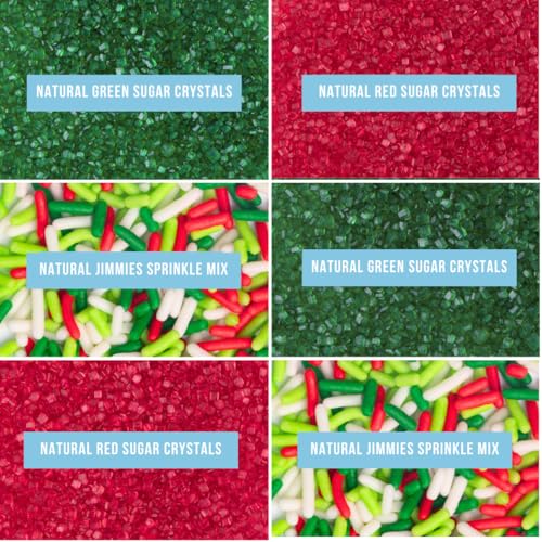 Sprinkles 6 Cell Edible Sprinkle Mix Jimmies Perfect for Cake Decorations Baking Ice Cream Cookies Cupcake Topper (2.75 Ounce)