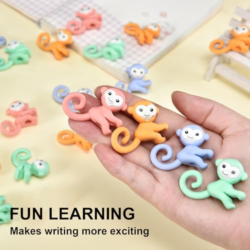 32Pcs Monkey Pencil Top Erasers for Kids