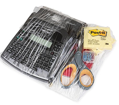 R) Stretch Wrap 5" x 1000' Roll With Handle, 80 Gauge Extra Thick Durable Self-Adhering Plastic Wrap for Moving, Packing Wrap Industrial Strength, Clear Plastic Pallet Shrink (4 Pack) (4 Count)