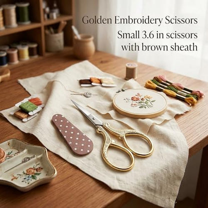 3.6Inch Vintage Crochet Scissors Small Embroidery Sewing Handcraft