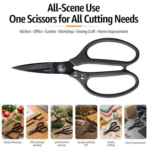 Heavy Duty Scissors for Cutting Carpet Cardboard Leather Fabric