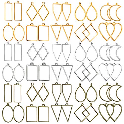 60Pcs Hollow Frame Pendants (60 Count)