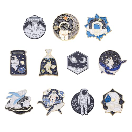 11pcs Space Enamel Pins Set (11 Count)