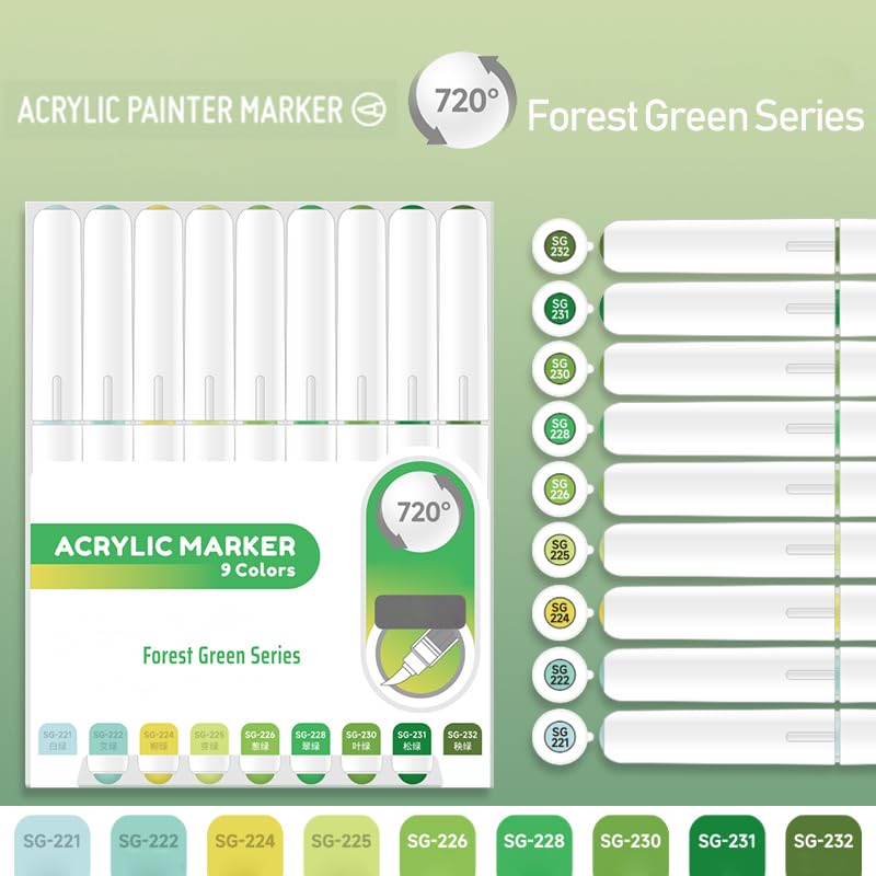 Water Based Acrylic Paint Markers (9 Count)