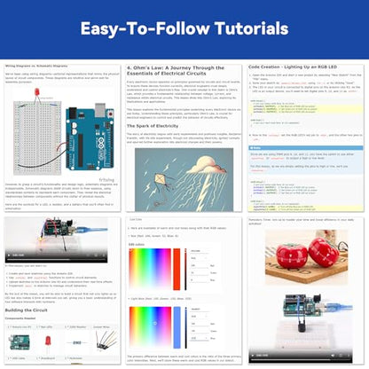 Beginner's Lab Starter Kit with Original Arduino Uno R3 REV3 Multimeter 34 Projects 40+ Video Courses Breadboard