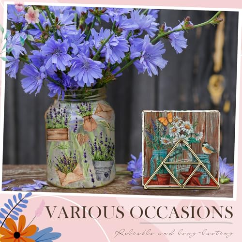 20 Pack Decoupage Napkins Floral Cocktail Decorative Paper Napkins (20 Count)