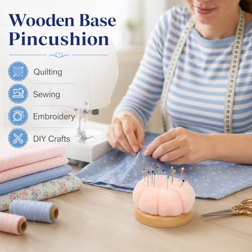 2 PCS Magnetic Pin Cushion Wrist with Pin Cushion for Sewing