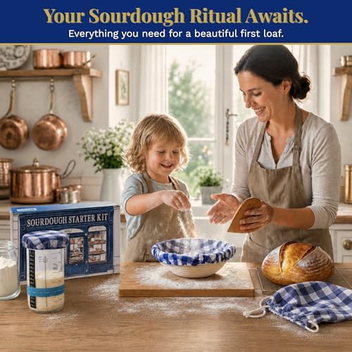 Sourdough Starter Kit for Beginners with Beginner Guide & 100 Recipes