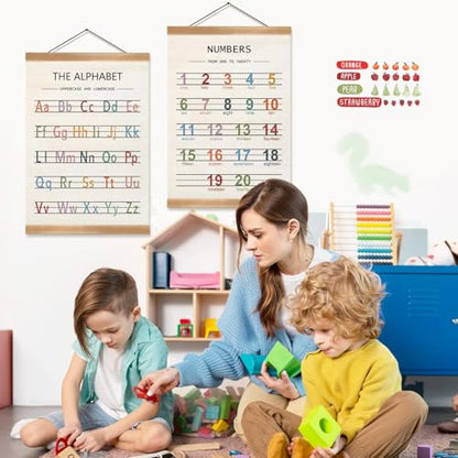 Alphabet Numbers Poster Set of 2 (2 Count)