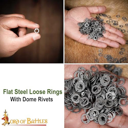 200G 1Kg Chainmail Loose Rings for Armor Crafting Perfect for DIY Chainmail Projects & Armor Repairs