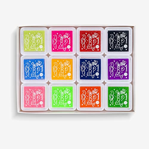 Ink Pad 12 Colors Washable Stamp Pad for Kids…