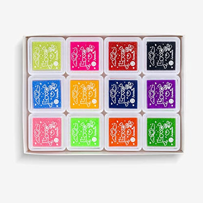 Ink Pad 12 Colors Washable Stamp Pad for Kids…